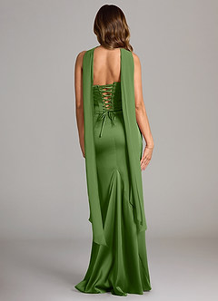 Azazie Sorrel Bridesmaid Dresses Basil Mermaid Strapless Stretch Satin Convertible Dress image2