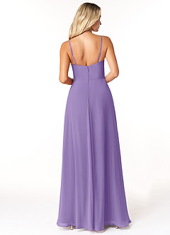 Azazie Moira Bridesmaid Dresses Tahiti A-Line Scoop Chiffon Dress image2