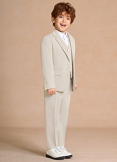 front Oliver Cream Boys 3-Piece Suit