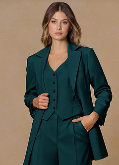 front Rowan Pine Refined Weave Performance 3-Piece Suit