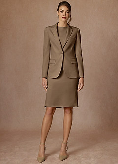 Kennedy Truffle Refined Weave Performance Dress Suit
