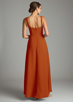 Azazie Debra Bridesmaid Dresses Paprika A-Line with Pockets Chiffon Convertible Dress image6