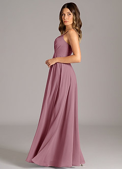 Azazie Amani Bridesmaid Dresses Vintage Mauve A-Line Pleated Chiffon Dress image3