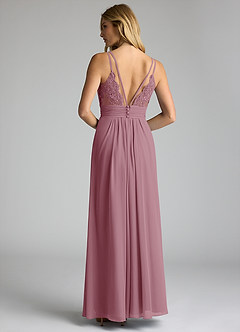 Azazie Maren Allure Bridesmaid Dresses Vintage Mauve A-Line V-Neck Lace Chiffon Dress image5