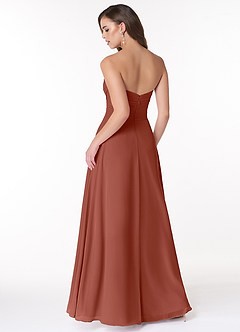 Azazie Arabella Allure Bridesmaid Dresses Auburn A-Line Sweetheart Neckline Chiffon Convertible Dress image2