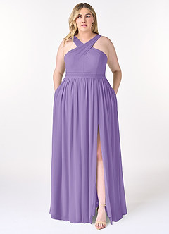 Azazie Elvira Bridesmaid Dresses Tahiti A-Line Pleated Chiffon Dress image7