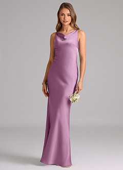 Azazie Allettie Bridesmaid Dresses Wisteria Mermaid Stretch Satin Dress image1