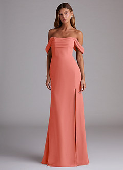 Azazie Saige Suknie dla druhen Linia A Zza ramienia Szyfon Do ziemi Sukienka image3