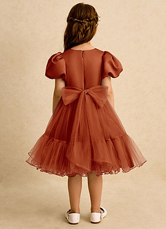Azazie Cocoa vestidos de niña de las flores Vestido de Pimenton de Tul de Princesa con Plisado image6