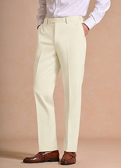 front James Ivory Structured Stretch Dress Pants