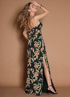 Stephanie Black Multi Maxi Dress image5