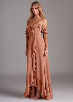Azazie Lyra Bridesmaid Dresses MAI TAI A-Line Chiffon Convertible Dress image5