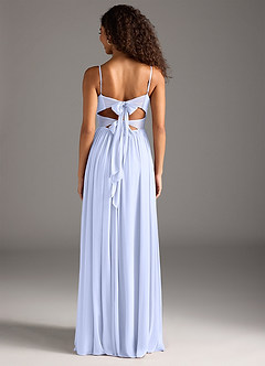 Azazie Zeya Bridesmaid Dresses Lavender A-Line Pleated Mesh Dress image5