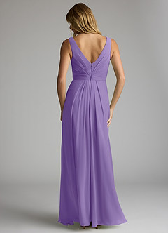 Azazie Gina Bridesmaid Dresses Tahiti A-Line V-Neck Pleated Chiffon Dress image5