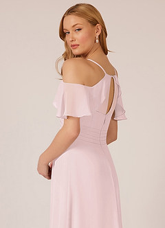 Azazie Dakota Bridesmaid Dresses A-Line V-Neck Pleated Chiffon Floor-Length Dress image5