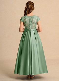 Azazie Bunny Girls Formal Flower Girl Dresses Matcha Ball-Gown Lace Dress image2