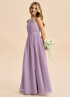Azazie Noelle Junior Wisteria A-Line Pleated Chiffon Dress image3
