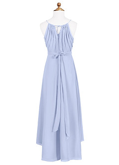 Azazie Oaklynn Junior Robe Trapèze en Mousseline de soie Plissée Eis image7