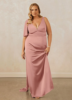 Christian Siriano Bridal for Azazie 1011 Bridesmaid Dresses Rosette Mermaid Bow Stretch Satin Dress image16