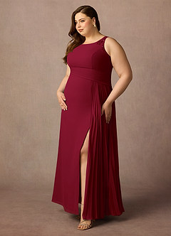 Azazie Galvan Mother of the Bride Dresses Burgundy A-Line Sequins Chiffon Dress image9