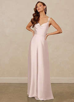 Christian Siriano Bridal for Azazie 1001 Bridesmaid Dresses Blushing Pink A-Line Sweetheart Neckline Stretch Satin Dress image3