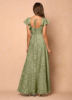 Anna Pistachio Ruffled Maxi Dress image2