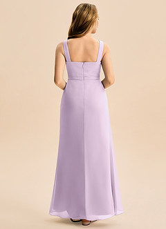 Azazie Evania Junior Linia A Pofałdowany Szyfon Długość podłogi Młodsza druhna Sukienka image7