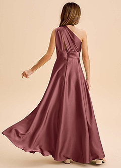 Azazie Charlize Junior Klä av A-Line i Stretch Satin Plisserad image2