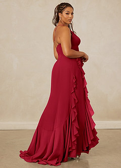 Christian Siriano Bridal for Azazie 1006 Bridesmaid Dresses Scarlet Mermaid Ruched Chiffon Dress image9