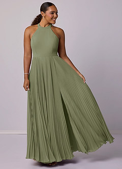 Barbie ♥ Azazie Bridesmaid Dresses Pistachio A-Line Pleated Chiffon Dress image9