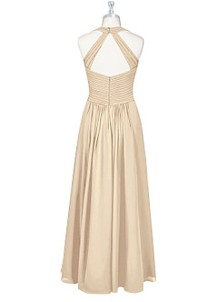 Azazie Claudia Bridesmaid Dresses Champagne A-Line Sweetheart Neckline Chiffon Dress image8