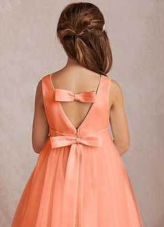 Azazie Marlee Final Sale Sunset A-Line Pleated Matte Satin Dress image2