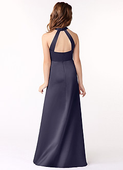 Azazie Laurel Junior Stormy A-Line Stretch Satin Dress image3