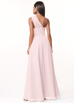 Azazie Ashley Abiti da Damigella Abito A-Line in Chiffon Increspato Rosa Rossore image2