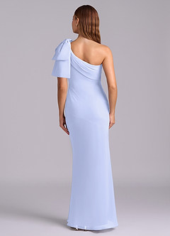 Azazie Yuanna Bridesmaid Dresses Lavender Mermaid One Shoulder Chiffon Dress image2