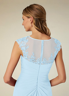 Azazie Libby Mother of the Bride Dresses Sky Blue A-Line Scoop Sequins Chiffon Dress image6