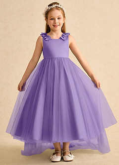 Azazie Lorita Flower Girl Dresses Tahiti A-Line Beaded Tulle Dress image2