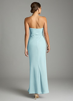 Azazie Saylor Bridesmaid Dresses Sea Glass Mermaid Strapless Chiffon Dress image11