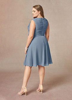 Azazie Theron Mother of the Bride Dresses Twilight A-Line V-Neck Pleated Chiffon Dress image9