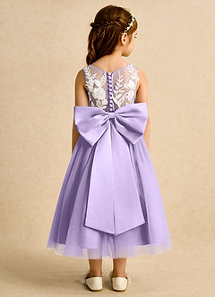 Azazie Sundae Blumenmädchenkleider Ballkleid Spitze Kleid Flieder image2
