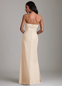 Azazie Aretha Bridesmaid Dresses White Alabaster A-Line Strapless Chiffon Dress image2