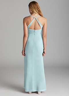 Azazie Becca Junior Robe Sirène en Mousseline de soie Brume image4