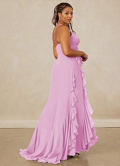Christian Siriano Bridal for Azazie 1006 Brautjungfernkleider Meerjungfrau-Linie Gestreift Chiffon Kleid Bonbonrosa image9