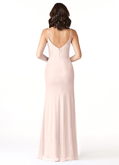 Azazie Deandra Bridesmaid Dresses Rose Petal Mermaid Pleated Mesh Dress image2