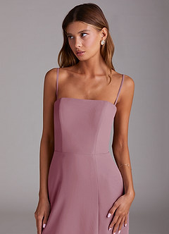 Azazie Wren Bridesmaid Dresses Vintage Mauve A-Line Strapless Chiffon Dress image6