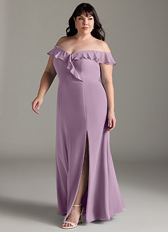 Azazie Sophie Bridesmaid Dresses Wisteria A-Line Off the Shoulder Chiffon Convertible Dress image8