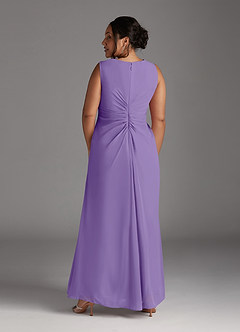 Azazie Manuella Mother of the Bride Dresses Tahiti A-Line V-Neck Pleated Chiffon Dress image14