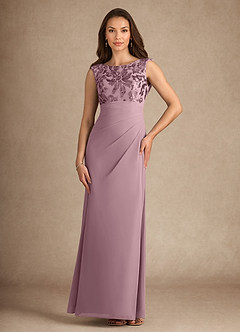 Azazie Henderson Abiti per la Madre della Sposa Abito A-Line in Paillettes/Lustrini Rosa Polverosa image3