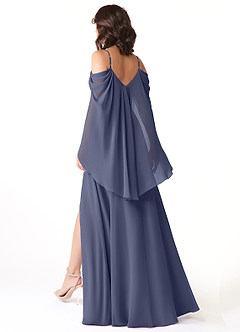 Azazie Cienna Brautjungfernkleider A-Linie Schulterfrei Chiffon Kleid Sturm image5