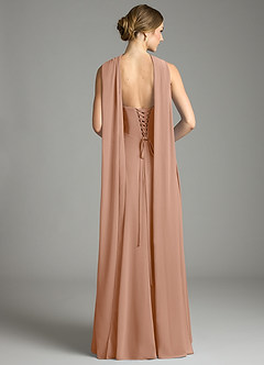 Azazie Ayla Abiti da Damigella Abito A-Line in Chiffon Scollo a Cuore Champagne Rosa image9